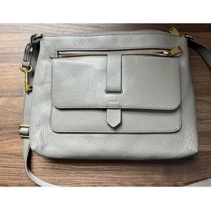 Fossil Kinley Crossbody Purse Gray